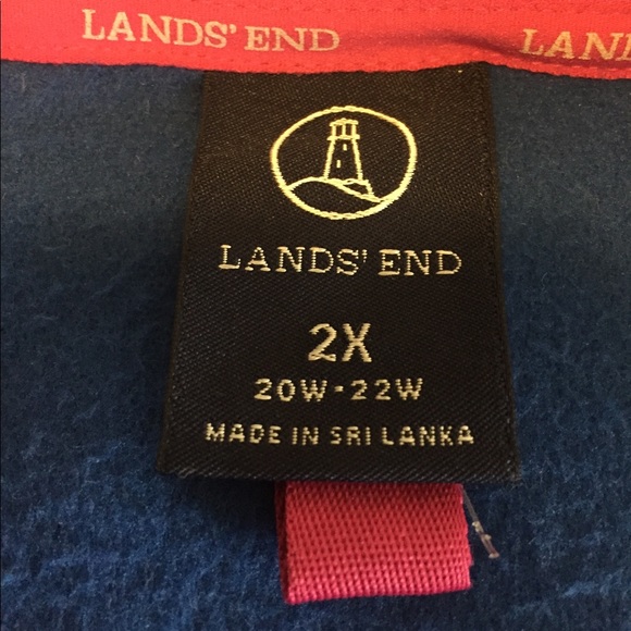Lands End Fleece Pullover Zip Jacket - Picture 2 of 4